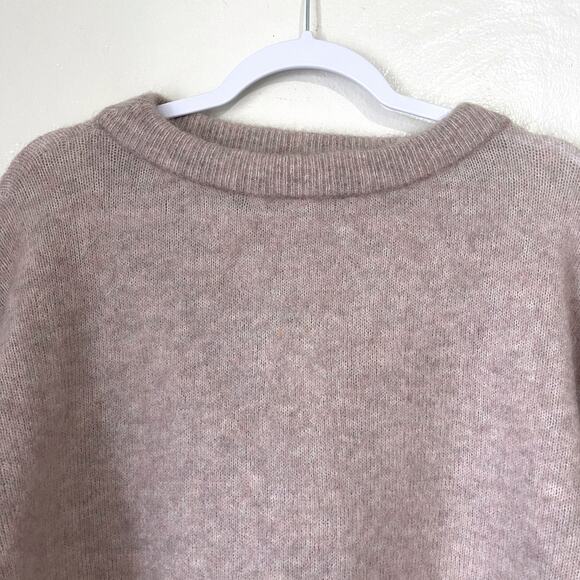 ACNE STUDIOS Dramatic Mohair Wool Blend Sweater in Powder Pink Size S - Picture 9 of 16
